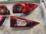 2014-2018 Mazda 3 Mazda3 SEDAN Full Tail Light Set Driver Passenger Inner & Outer OEM