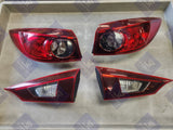 2014-2018 Mazda 3 Mazda3 SEDAN Full Tail Light Set Driver Passenger Inner & Outer OEM