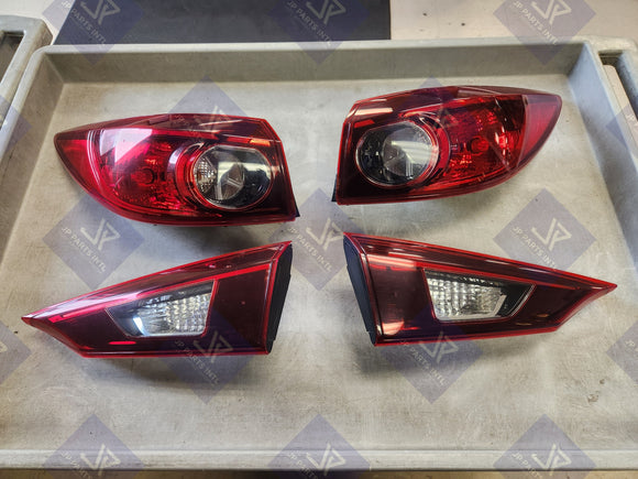 2014-2018 Mazda 3 Mazda3 SEDAN Full Tail Light Set Driver Passenger Inner & Outer OEM